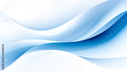 Smooth clean blue abstract background, with curved lines and shapes