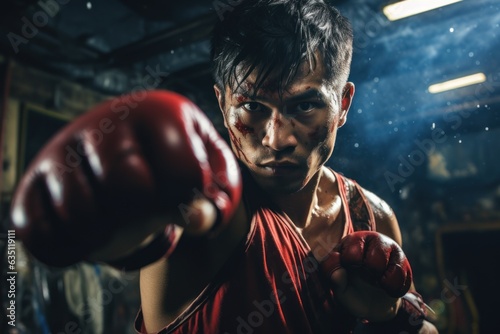 Martial arts of Muay Thai,Thai Boxing, Muay Thai. © sirisakboakaew