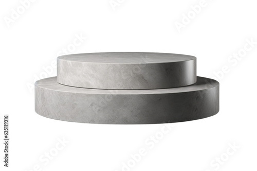 Grey podium isolated on transparent background PNG