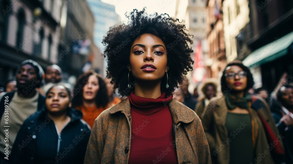 black women rally on the streets of large cities 