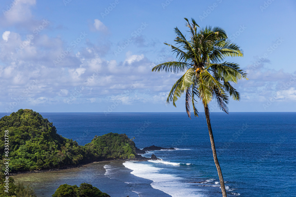 Beautiful landscape view of the National Park of American Samoa on the island of Tutuila. Beautiful landscape view of the National Park of American Samoa on the island of Tutuila.