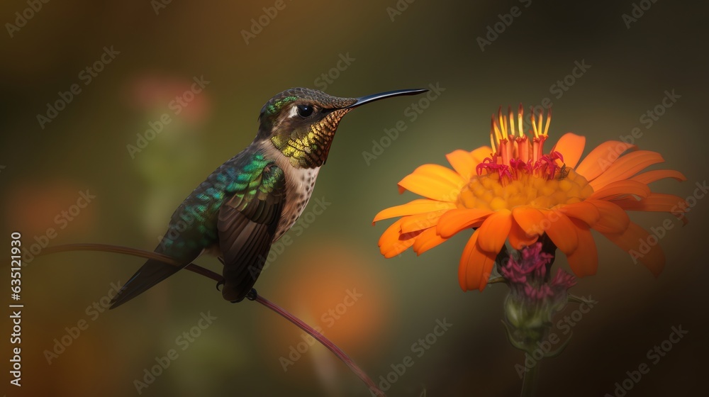 Fototapeta premium hummingbird in flight close up