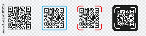 Scan QR code icon. Digital scanning qr code. QR code scan for smartphone. QR code for payment.