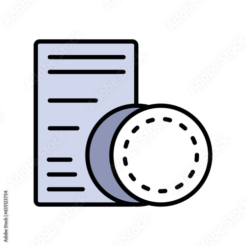 Disposable makeup remover pads line icon vector. Makeup remover pads sign. Isolated contour symbol black illustration