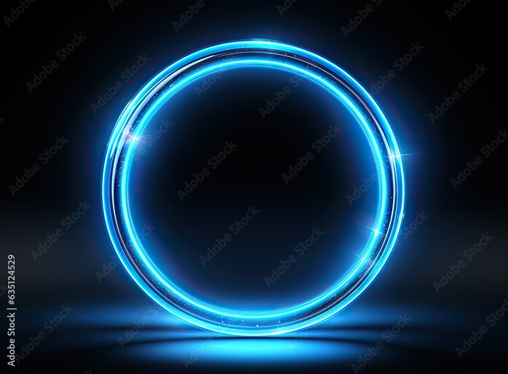 Beautiful colorful light effect of neon glow lights and flash. Background with flying design elements.blue background. Created with Generative AI technology. Beautiful colorful light effect of neon glow lights and flash. Background with flying design elements.blue background. Created with Generative AI technology.