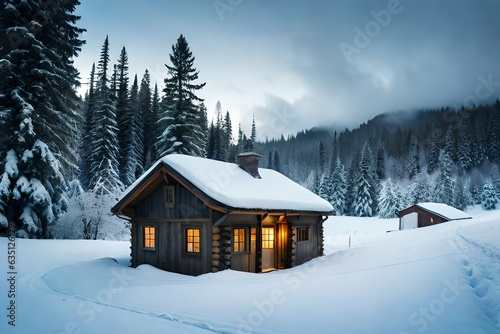 house in the snow © fizan