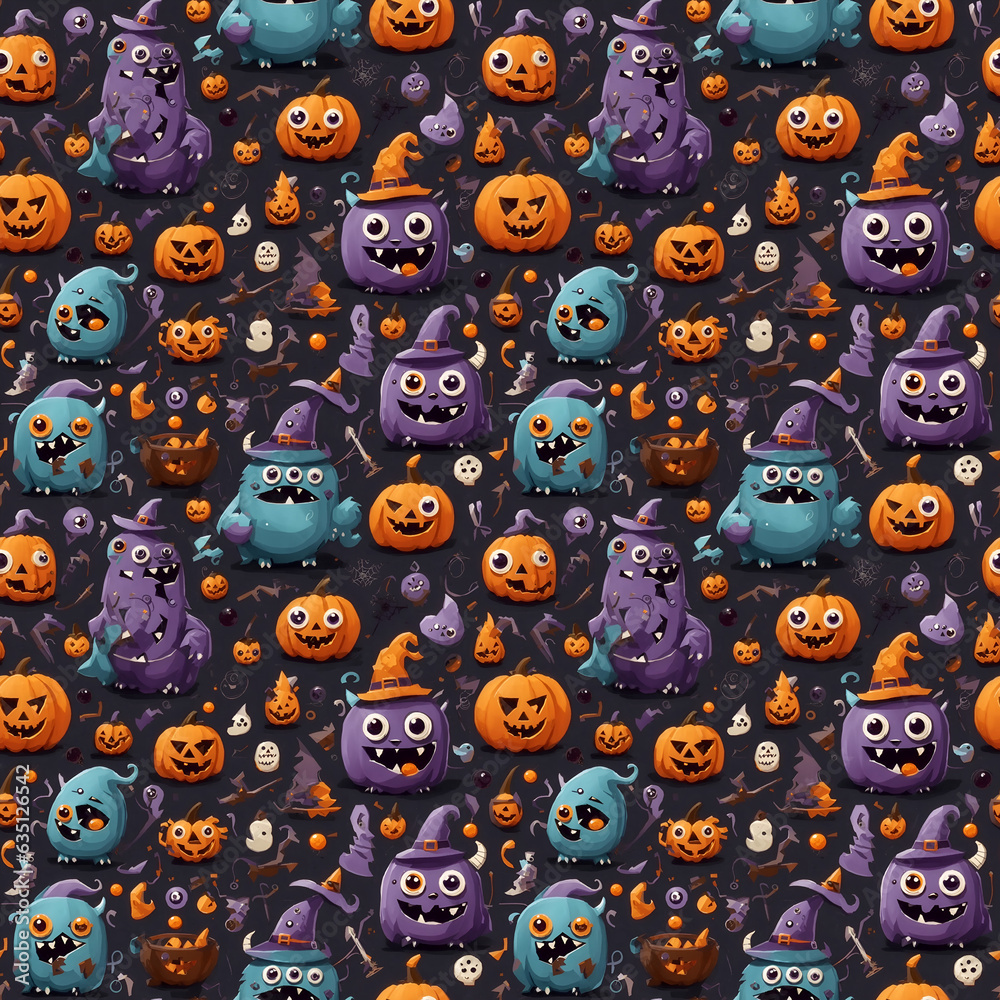 Halloween pattern tile Halloween pattern tile