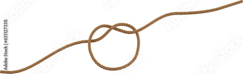 3d render overhand knot rope
