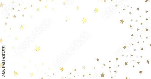 Celestial Splendor Unveiled: 3D Gold Stars Rain Illustration Enchants