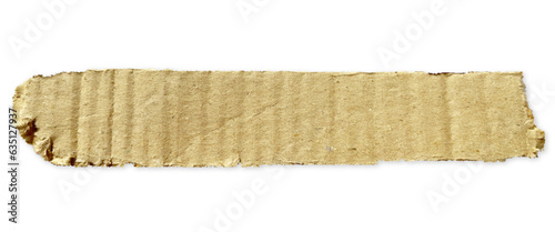 Cardboard Pieces Textured Background, carton Piece with Copy Space, torn piece of paper cardboard isolated on white background, torn cardboard stripe.