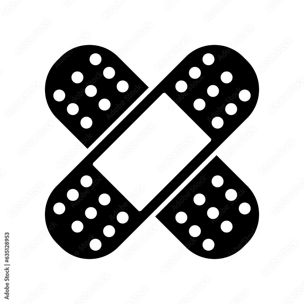 Band aid icon vector on trendy style for design and print Band aid icon vector on trendy style for design and print