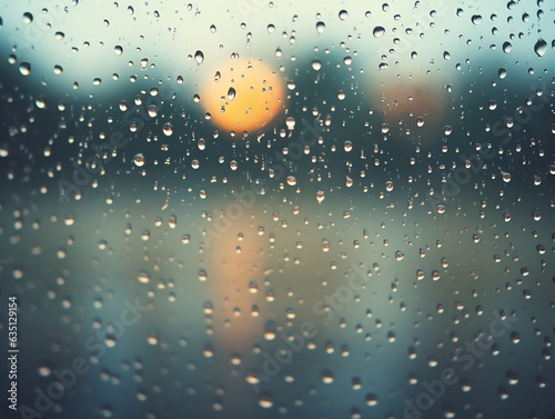 Close Up of raindrops on a window
