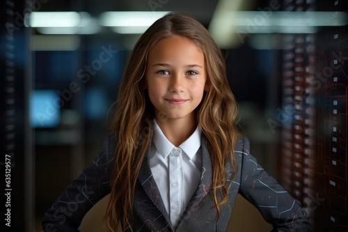 Portrait of a pleased, chil...