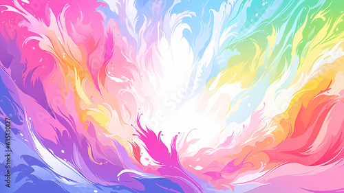 Hand-painted cartoon beautiful abstract artistic illustration background material 
