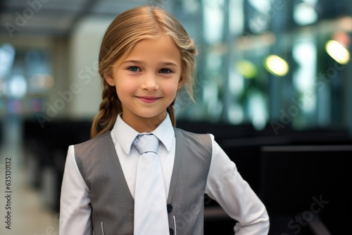 Portrait of a pleased, chil...