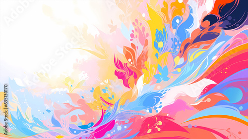 Hand-painted cartoon beautiful abstract artistic illustration background material 