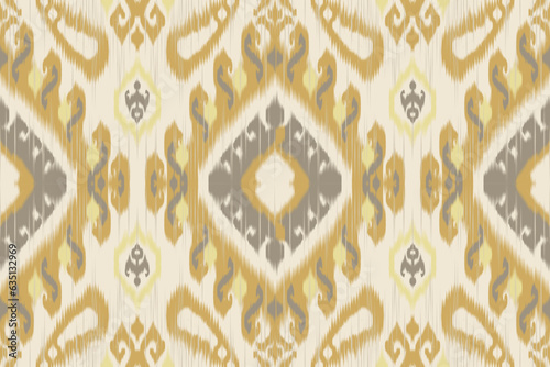 Ikat geometric folklore ornament. Tribal ethnic vector texture. Seamless striped pattern in Aztec style. Figure tribal embroidery. Indian, Scandinavian, Gyp sy, Mexican, folk pattern.ikat pattern