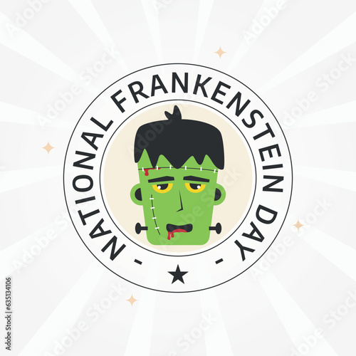 Frankenstein day design template good for celebration greeting. frankeinstein vector illustration. flat design. eps 10.
