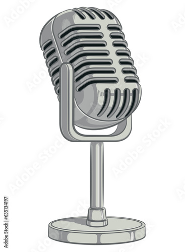 Podcasting Microphone Retro Broadcast Recording Device