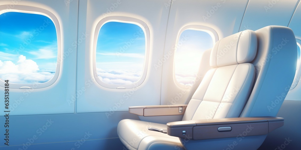 First Class Luxury Seats for Premium Air Travel. Generative ai First Class Luxury Seats for Premium Air Travel. Generative ai