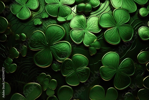 Green clover leaves with space for text