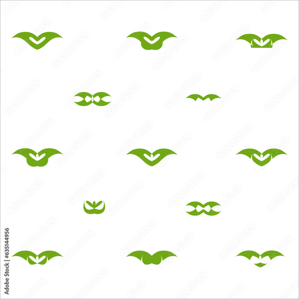 Obraz premium Set of Green eco icons | Vector Set of green logo icons