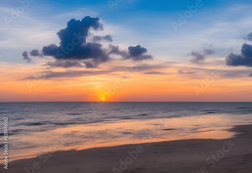 sunset on the beach © Advateik