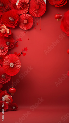 Vertical image for use as a mobile phone screen background during Chinese New Year.