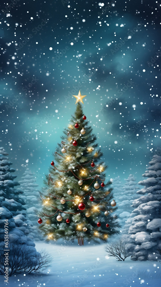 Christmas and New Year vertical wallpapers for mobile phones.