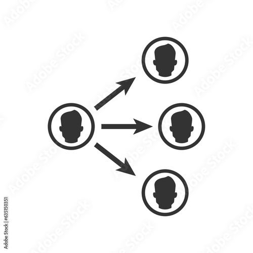 Delegation icon. Managment concept. Vector illustration.