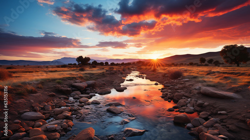 sunset in the desert