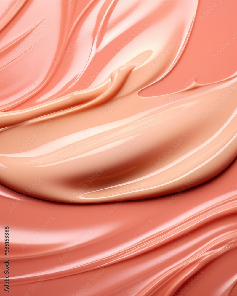 Fototapeta premium Cosmetic concealer or foundation cream spread on a flat surface