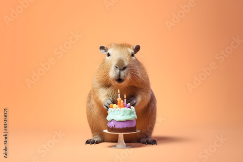 capybara animal birthday atmosphere photo