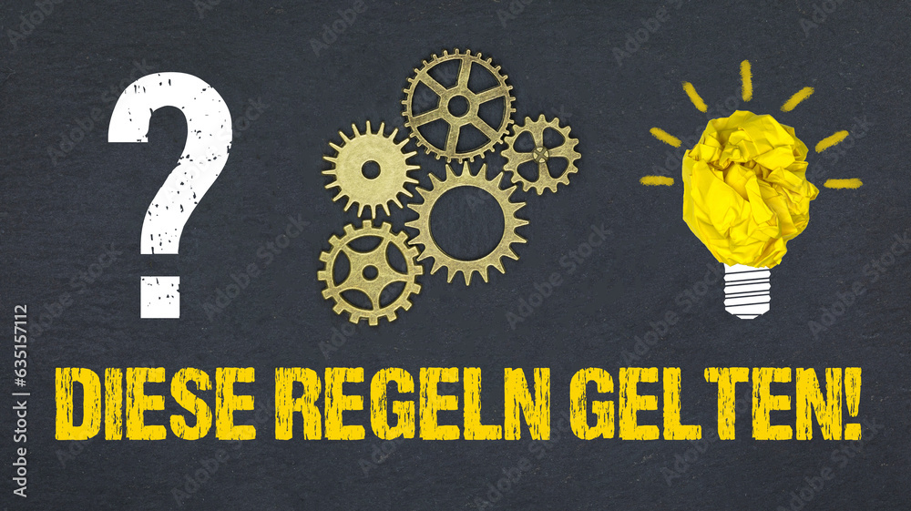 Obraz premium Diese Regeln gelten! 