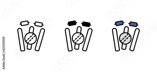 Cricket icon design with white background stock illustration