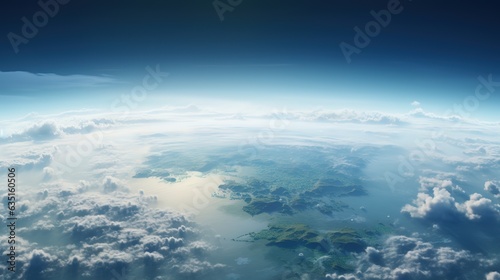 View of the height of the earth