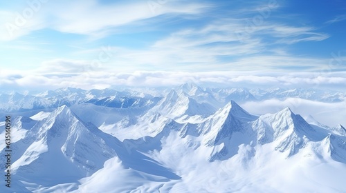 Wallpaper Mural View of the snow-capped mountains.Aerial view Torontodigital.ca