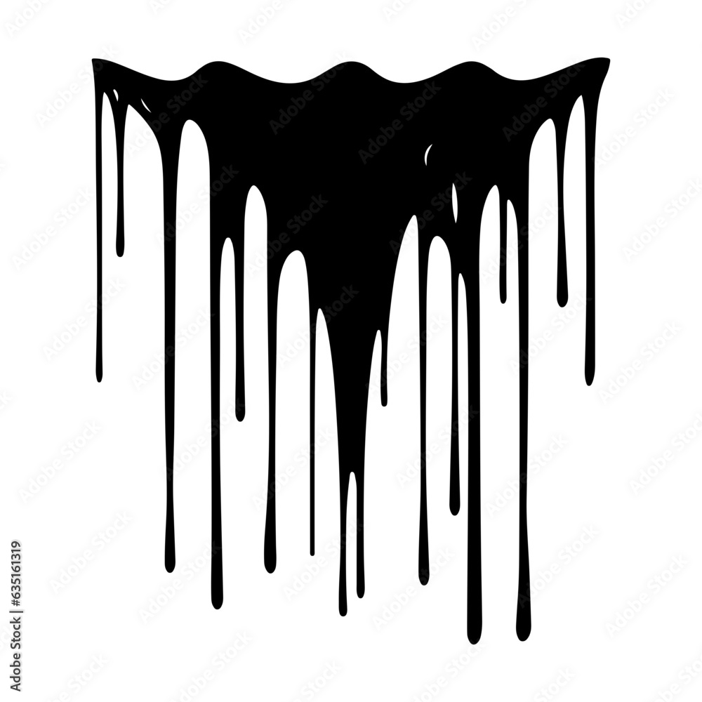 dripping border illustration