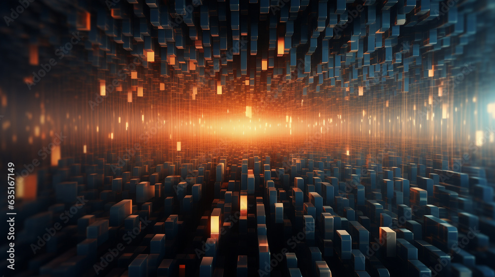 Obraz premium abstract city and future transformation.