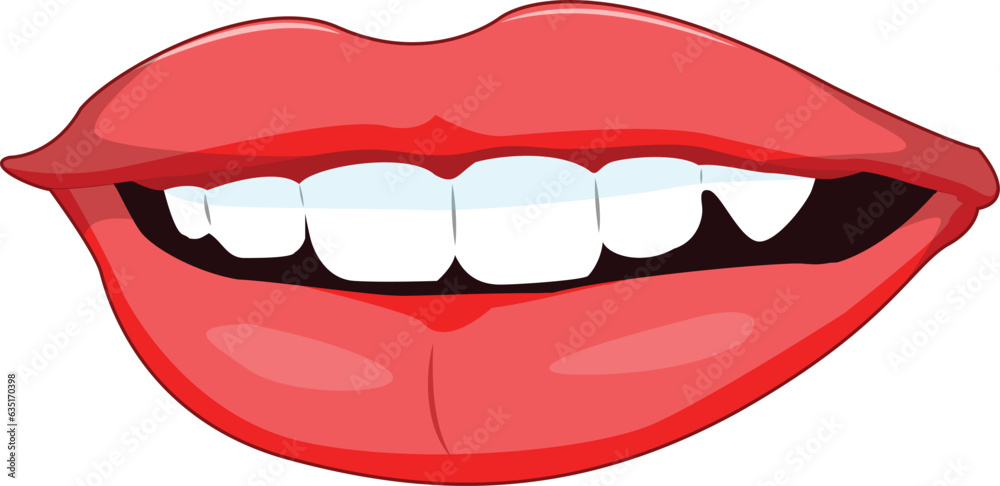 Free realistic vector woman red smile lips expressing Free realistic vector woman red smile lips expressing