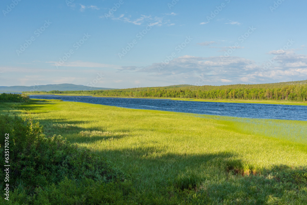 Obraz premium Pasvik river in Finnmark, Norway