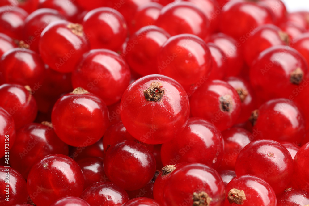 Many tasty fresh red currant berries as background, closeup