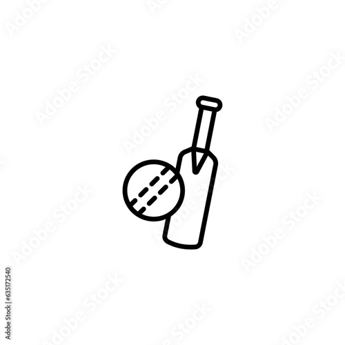 Cricket icon design with white background stock illustration