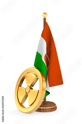 Niger flag and symbol radia...