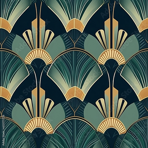 Seamless Art Deco-inspired Pattern