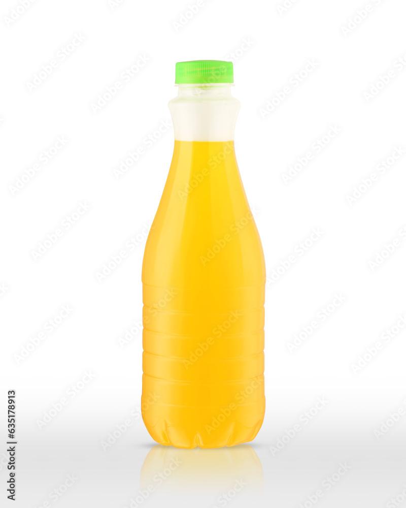 plastic bottle with orange drink vertically plastic bottle with orange drink vertically