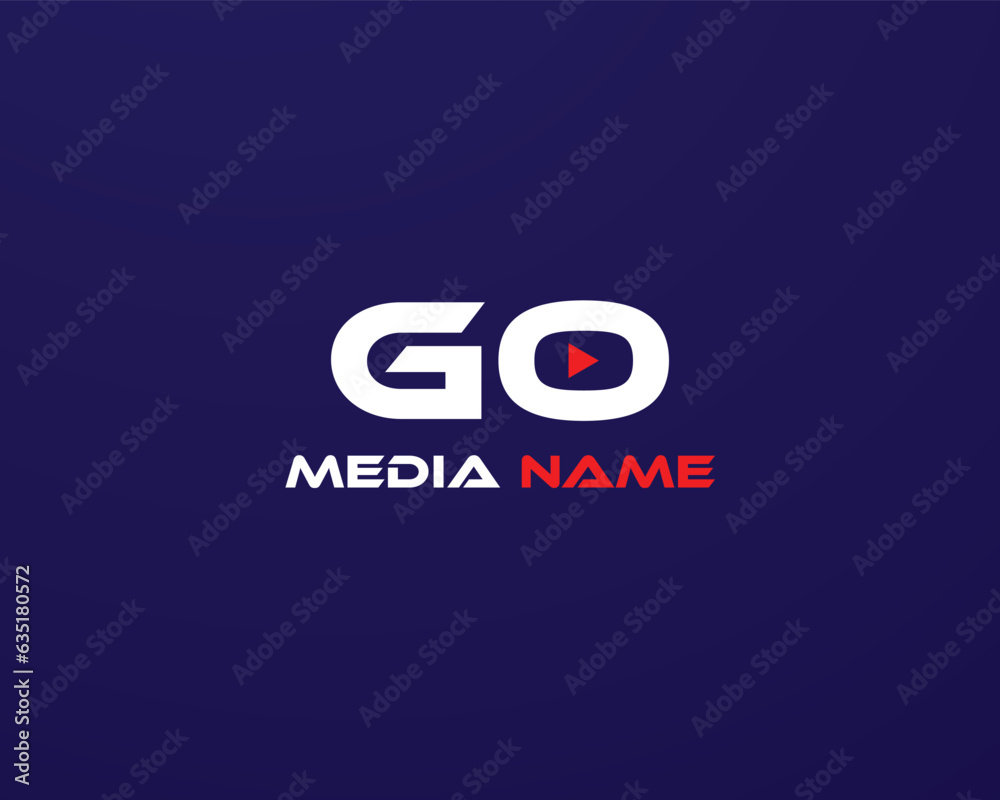 Fototapeta premium Modern letter GO logo design vector design