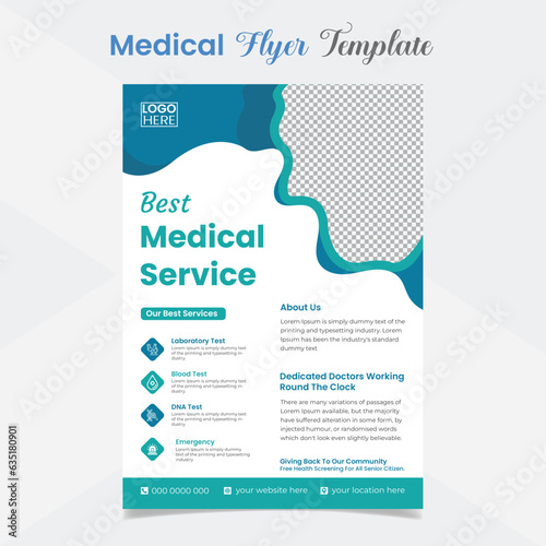 Medical Healthcare flyer and brochure cover page template design