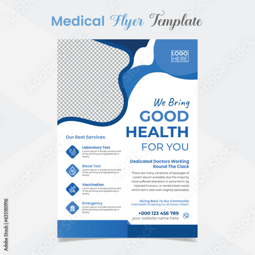 Best Medical Service flyer and poster template design