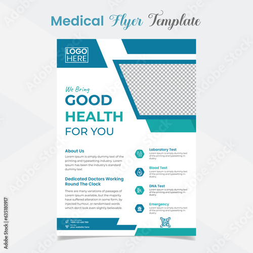 Medical and healthcare flyer and poster template design
